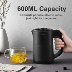 Bollitore elettrico portatile MIDEA da 600 ml - Riscaldamento rapido, acciaio inox 304 ...